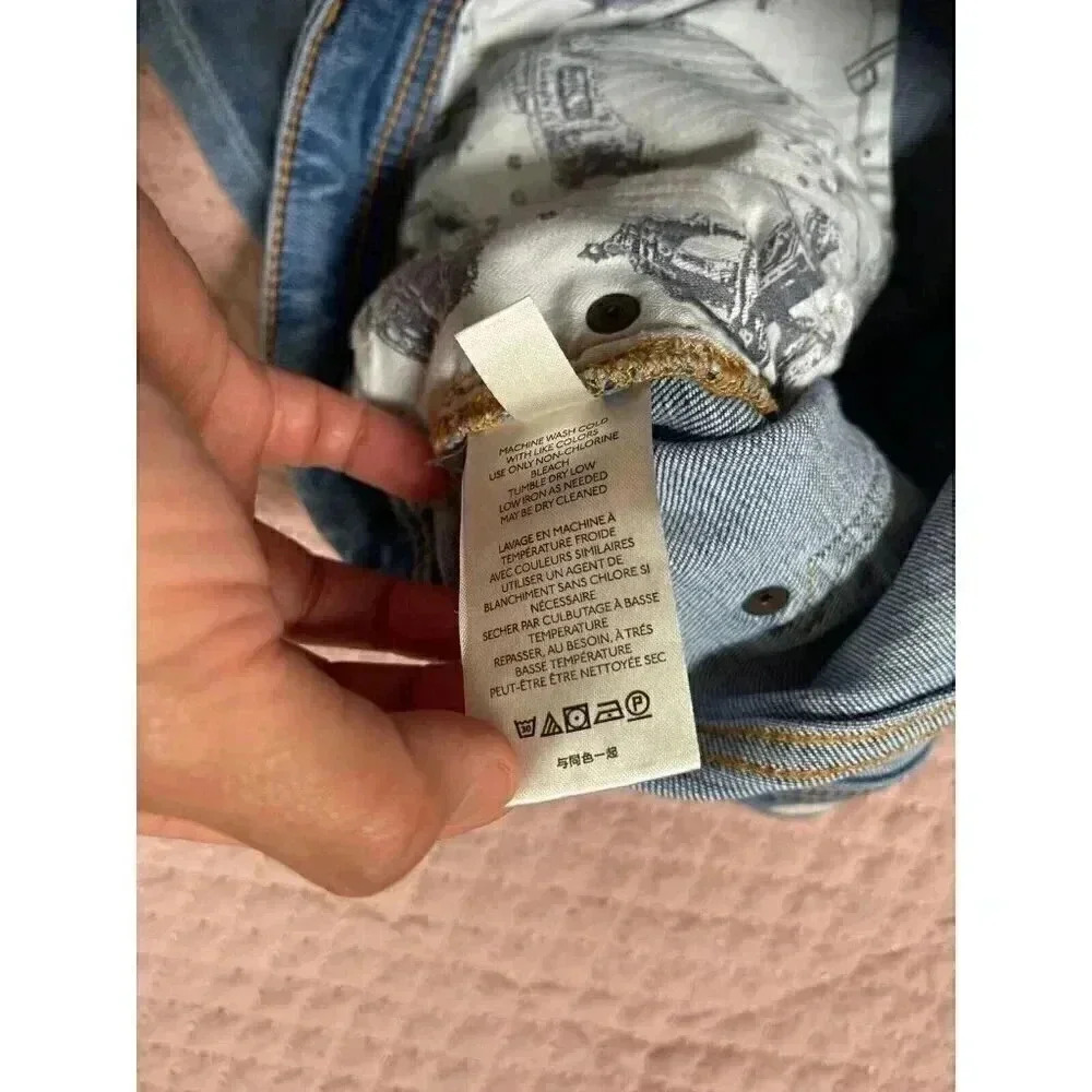 anthropologie Pilcro Women's Jeans Size 31 Blue Slim Boyfriend Long Pants - Picture 10 of 11